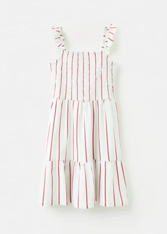 Abito a righe con volant