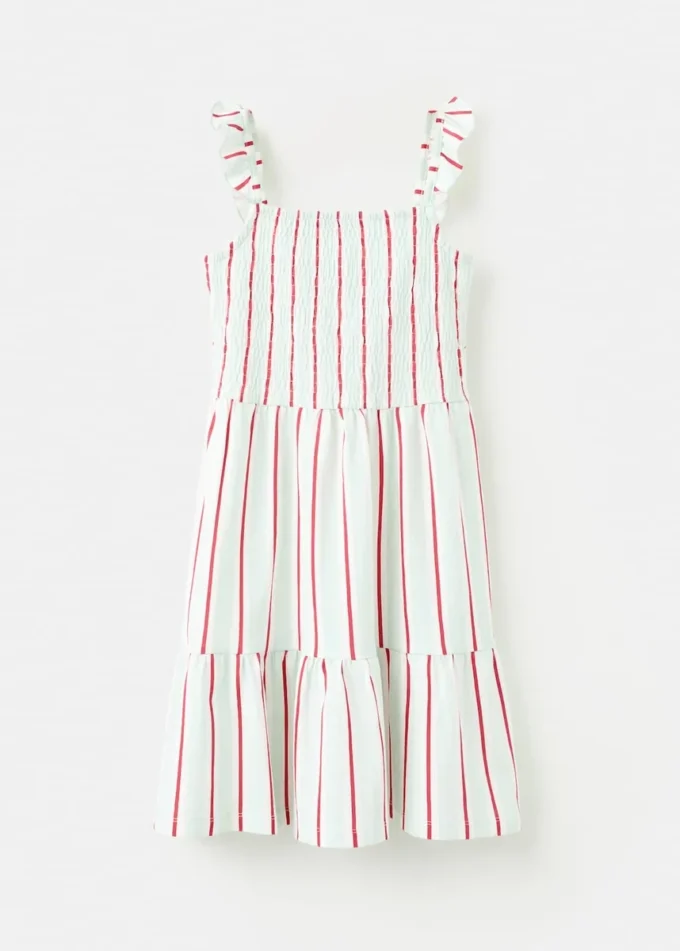 Abito a righe con volant Abito a righe con volant