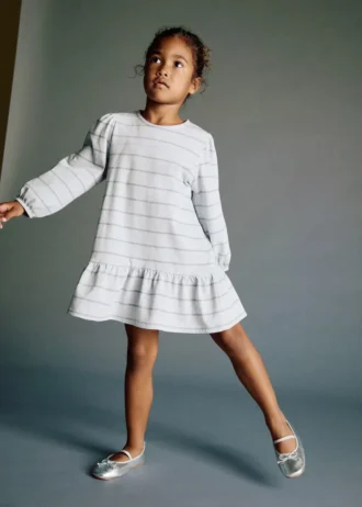 Abito a righe in misto cotone