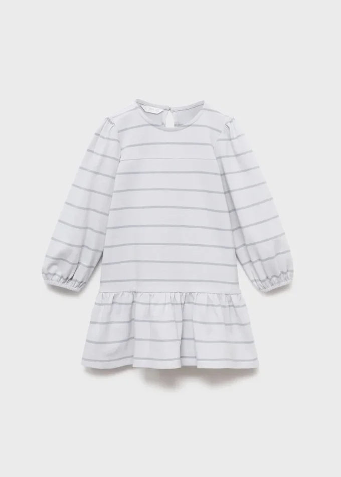 Abito a righe in misto cotone Abito a righe in misto cotone