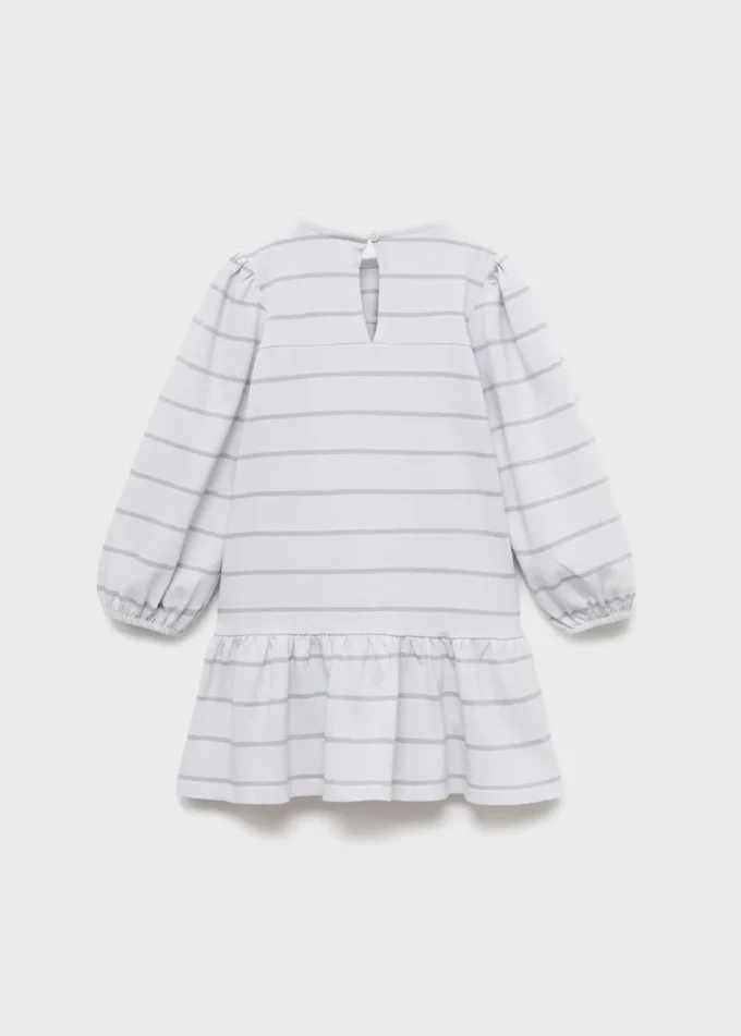 Abito a righe in misto cotone Abito a righe in misto cotone