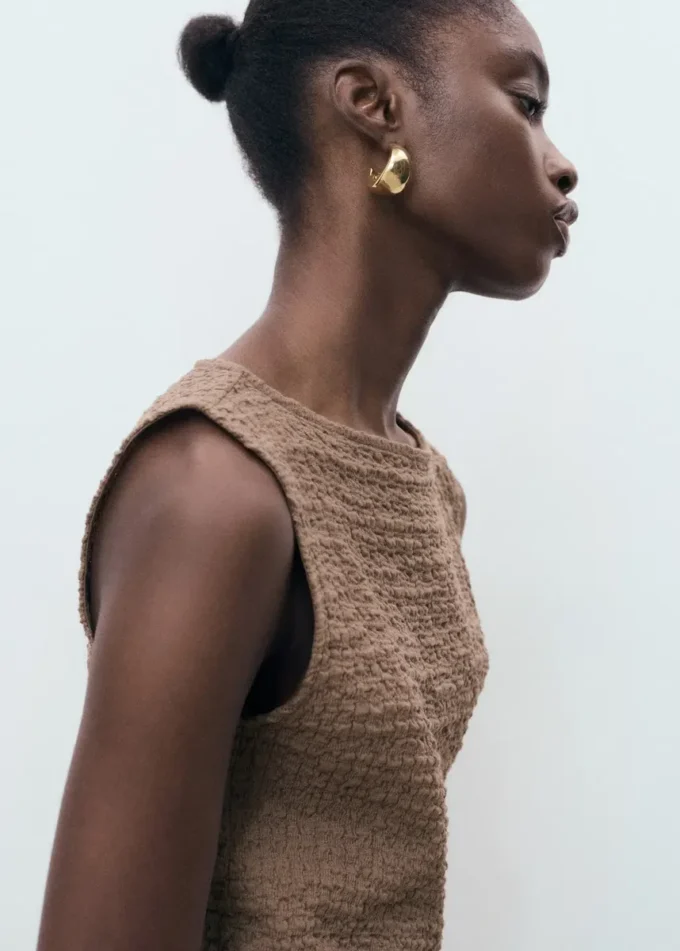 Abito aderente con texture Abito aderente con texture