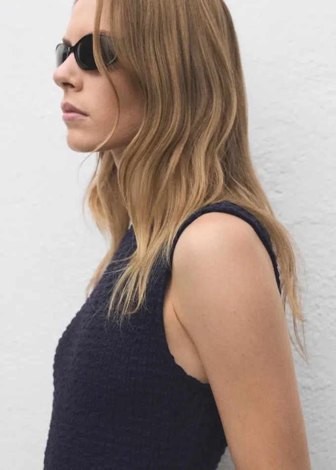 Abito aderente con texture Abito aderente con texture