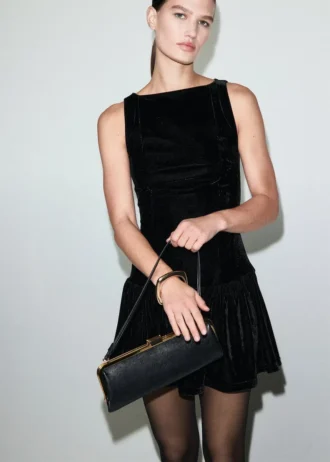 Abito aderente in velluto