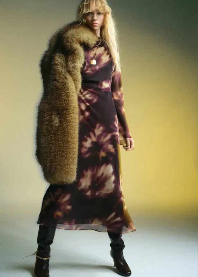 Abito arricciato tie-dye Abito arricciato tie-dye