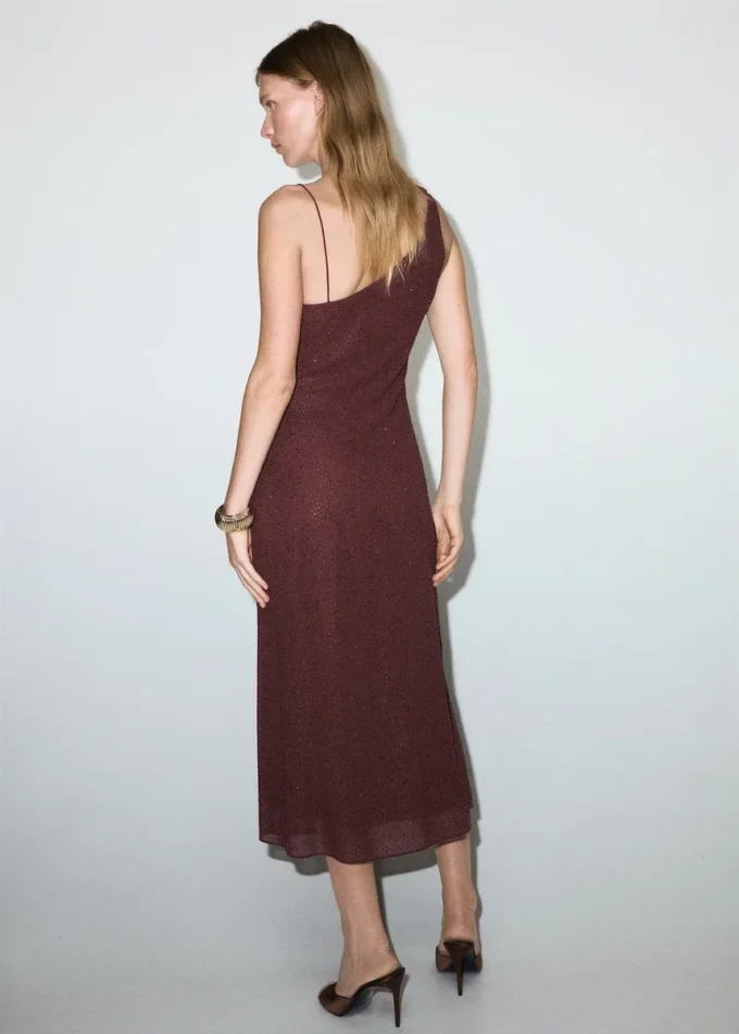 Abito asimmetrico con strass Abito asimmetrico con strass