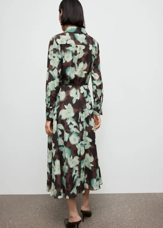 Abito chemisier stampato con cintura Abito chemisier stampato con cintura