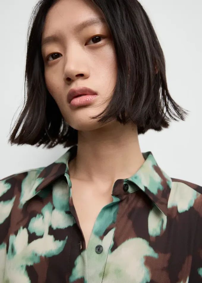 Abito chemisier stampato con cintura Abito chemisier stampato con cintura