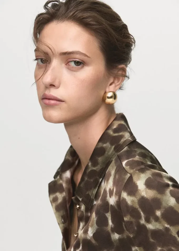 Abito chemisier stampato con cintura Abito chemisier stampato con cintura