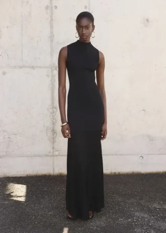 Abito combinato con collo alla coreana