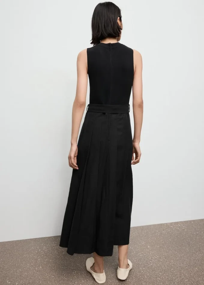 Abito combinato in tessuto con cintura