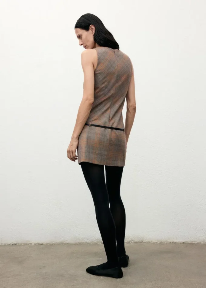 Abito con cintura a quadri Abito con cintura a quadri