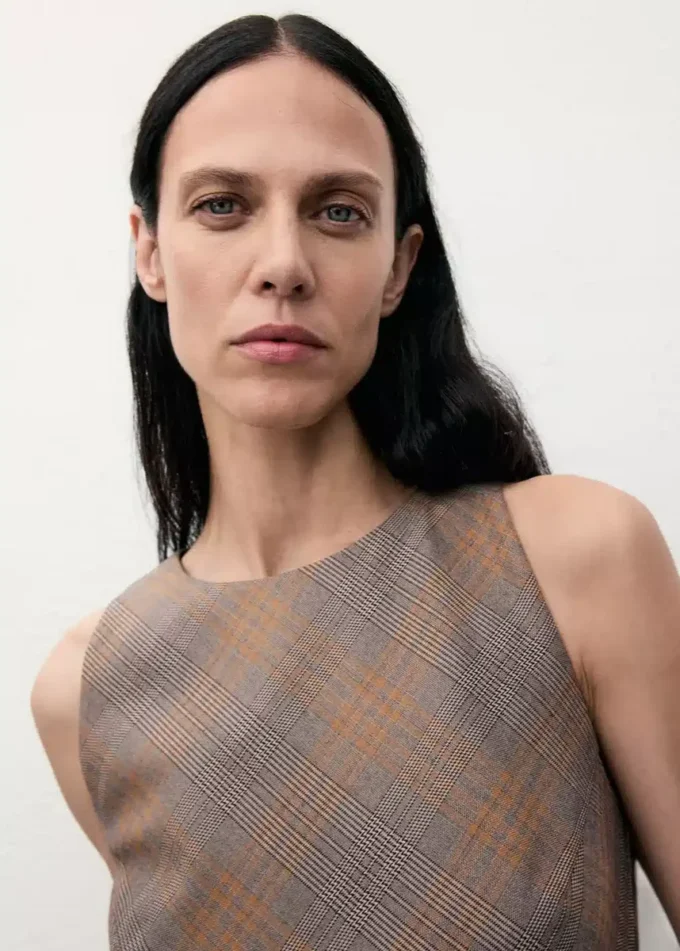 Abito con cintura a quadri Abito con cintura a quadri