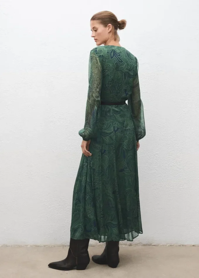 Abito con cintura stampata Abito con cintura stampata