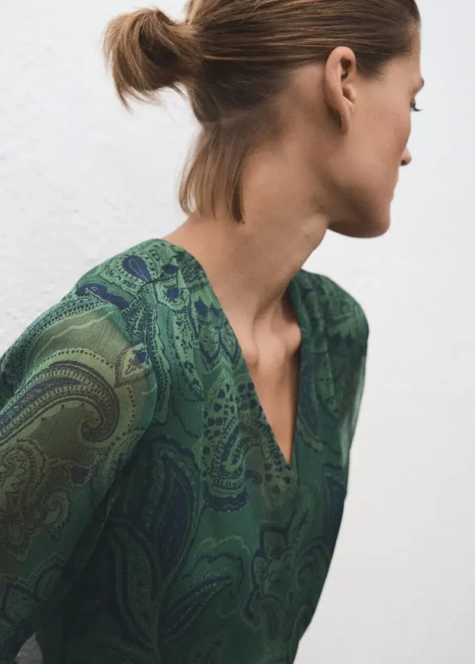 Abito con cintura stampata Abito con cintura stampata