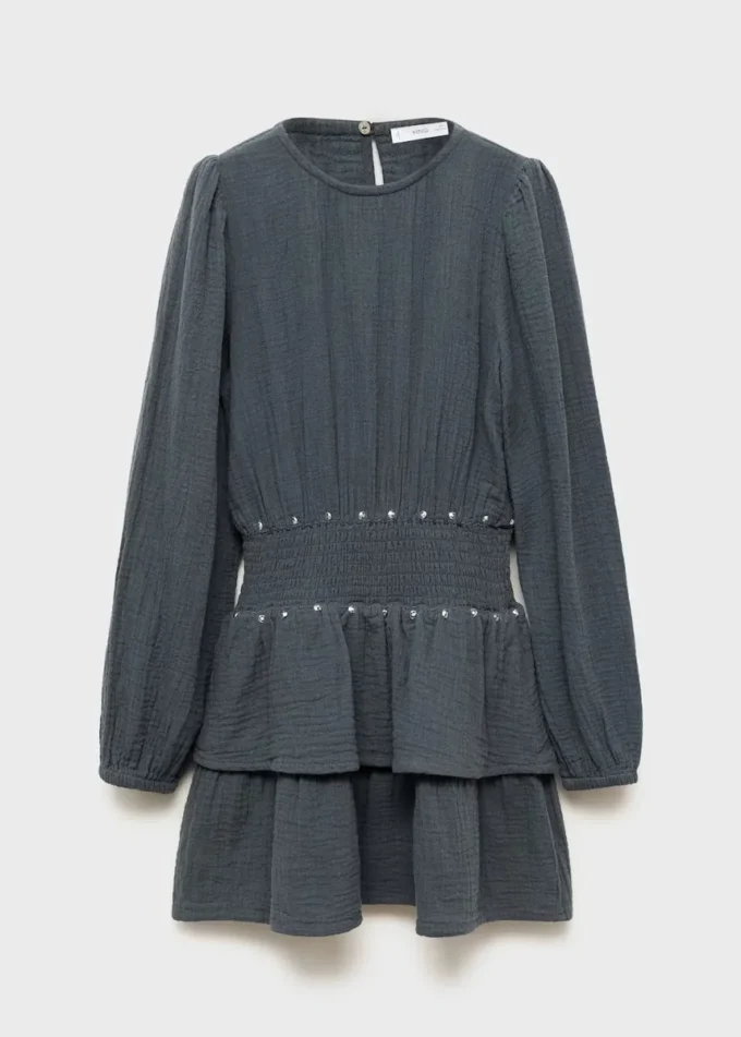 Abito con volant e paillettes Abito con volant e paillettes