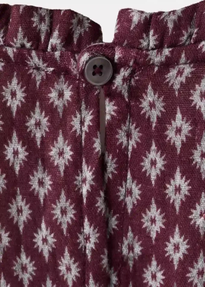 Abito con volant stampato