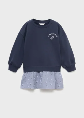 Abito felpa floreale