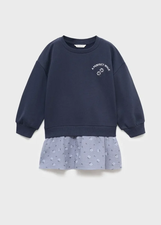 Abito felpa floreale Abito felpa floreale