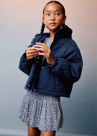 Abito floreale con ruches