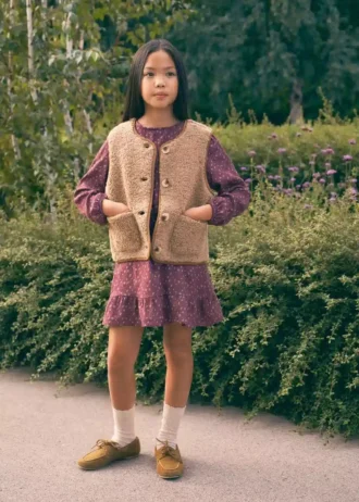 Abito floreale con ruches