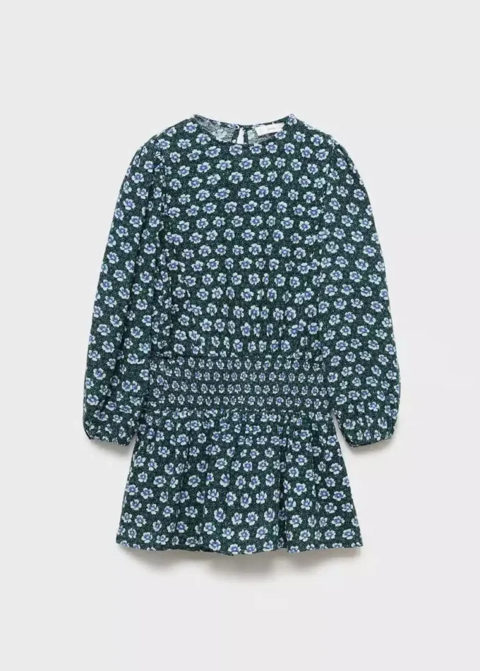 Abito floreale con ruches Abito floreale con ruches