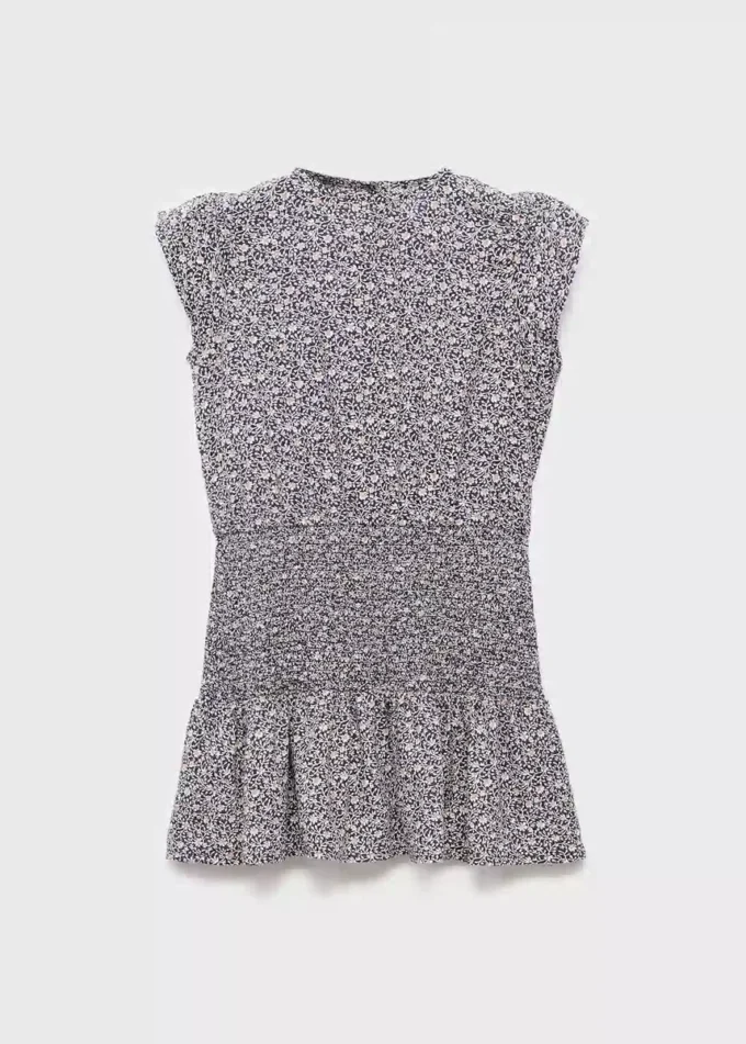 Abito floreale con ruches Abito floreale con ruches