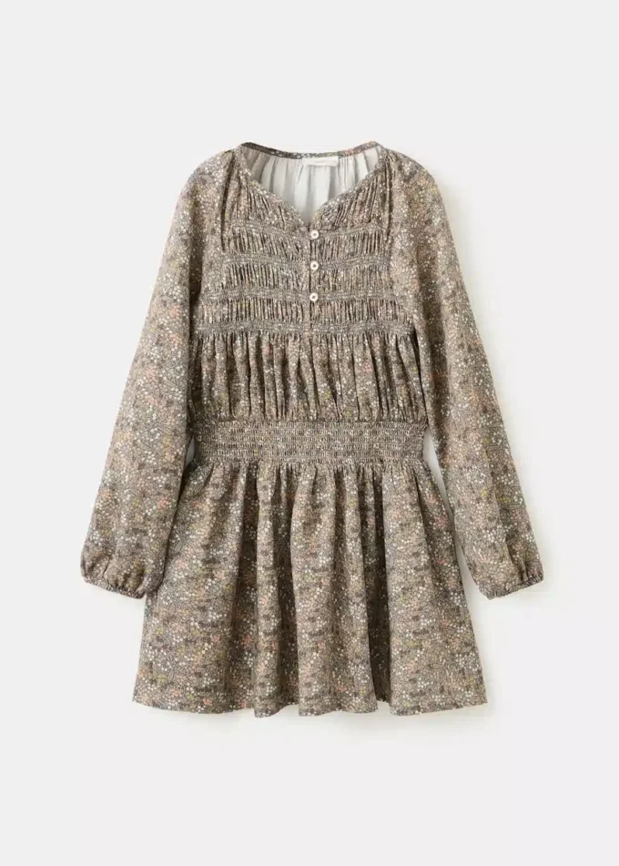 Abito floreale con ruches Abito floreale con ruches