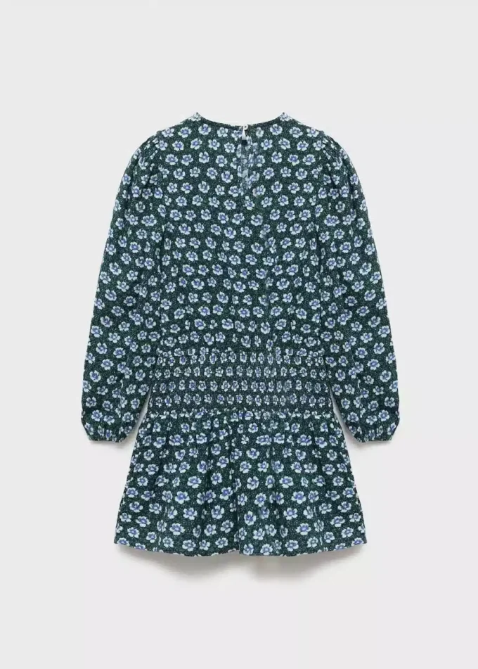 Abito floreale con ruches Abito floreale con ruches