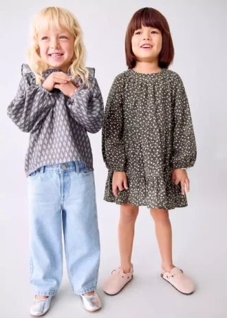 Abito floreale con volant