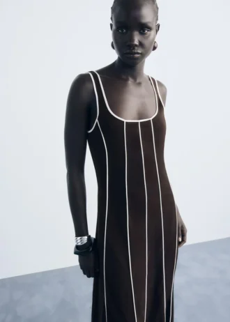 Abito in cotone a righe