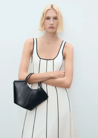 Abito in cotone a righe