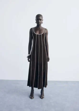 Abito in cotone a righe