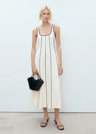 Abito in cotone a righe