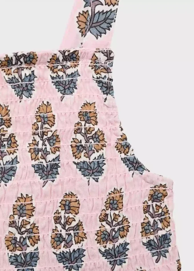 Abito in cotone con fiori Abito in cotone con fiori