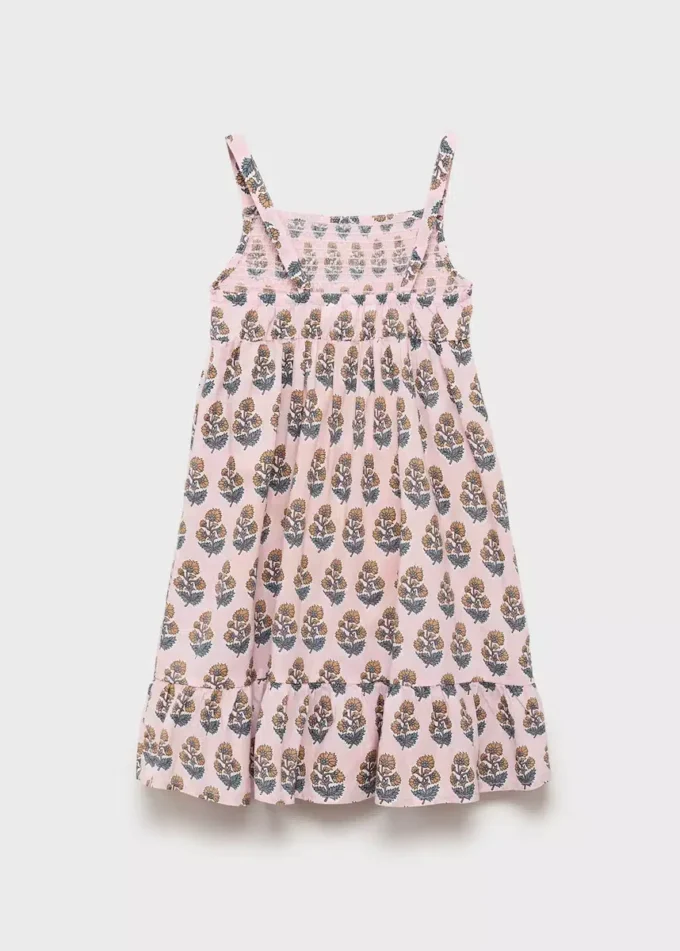 Abito in cotone con fiori Abito in cotone con fiori