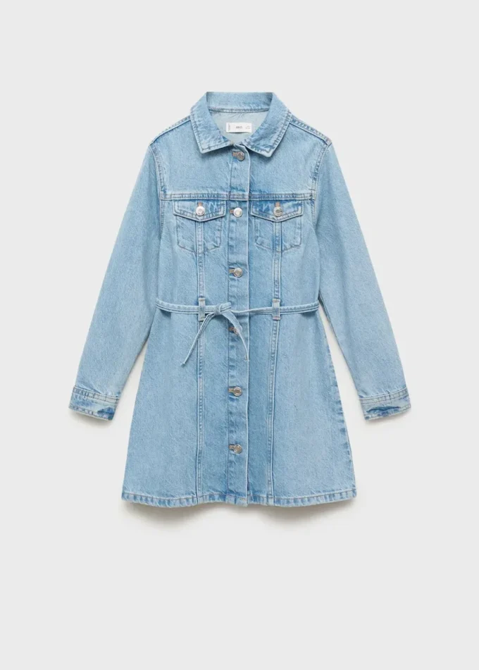 Abito in denim con nodo Abito in denim con nodo