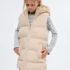 Gilet lungo con cappuccio Gilet lungo con cappuccio