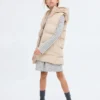 Gilet lungo con cappuccio Gilet lungo con cappuccio