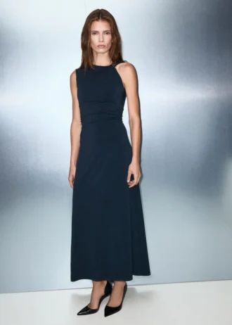 Abito in maglia fine con dettagli metallici