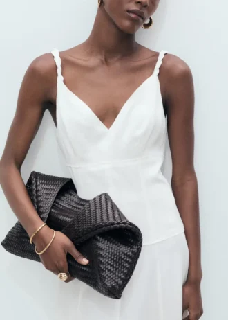 Abito lungo con scollo a V