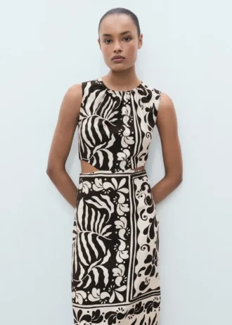 Abito midi con cut-out