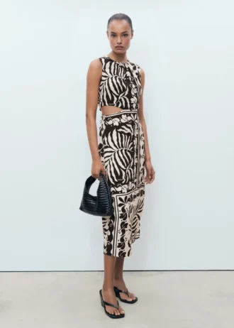 Abito midi con cut-out