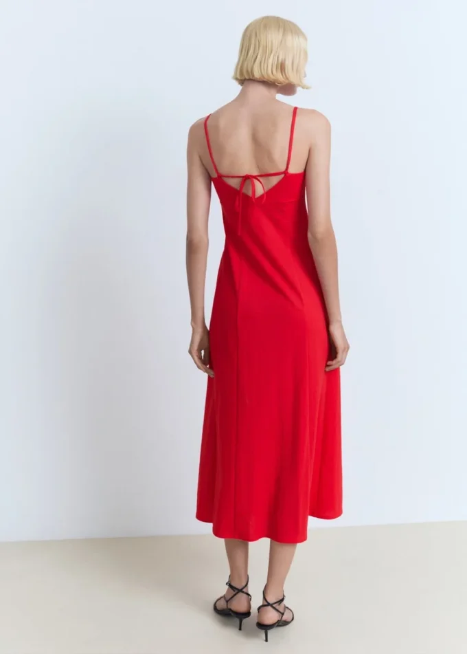 Abito midi con fiocco sul retro Abito midi con fiocco sul retro