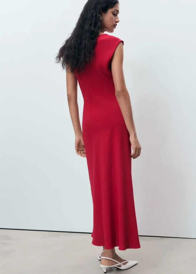 Abito midi con ruches Abito midi con ruches