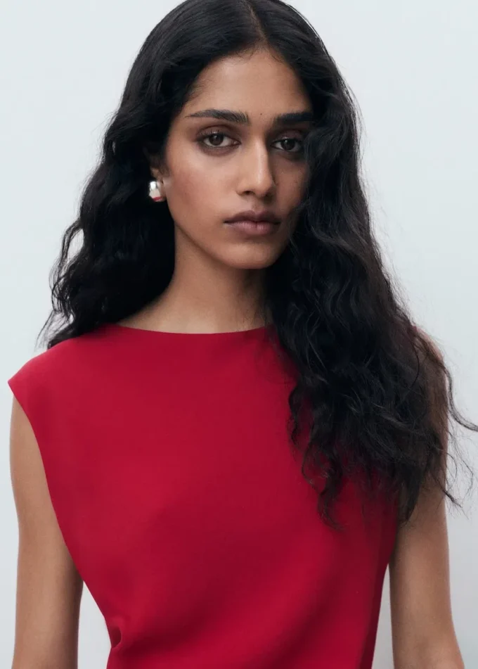 Abito midi con ruches Abito midi con ruches