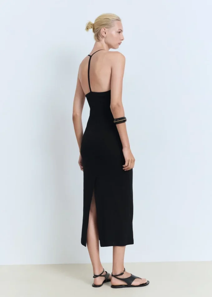 Abito midi con scollo posteriore Abito midi con scollo posteriore