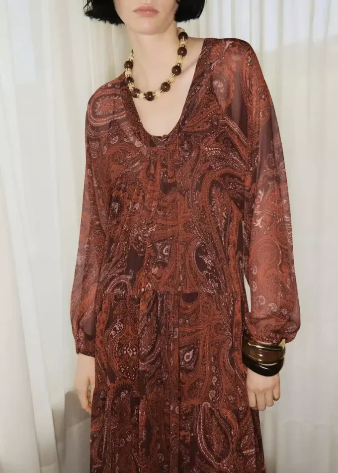 Abito oversize con stampa Paisley Abito oversize con stampa Paisley