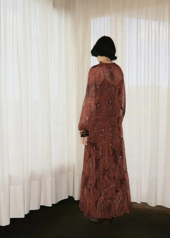 Abito oversize con stampa Paisley Abito oversize con stampa Paisley