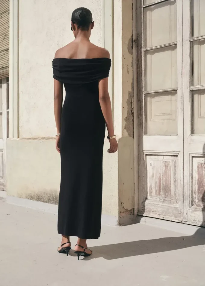 Abito senza spalline in maglia Abito senza spalline in maglia